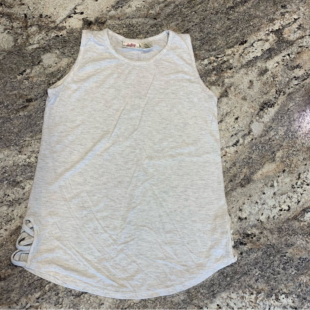 Daytrip gray cutout tank top large